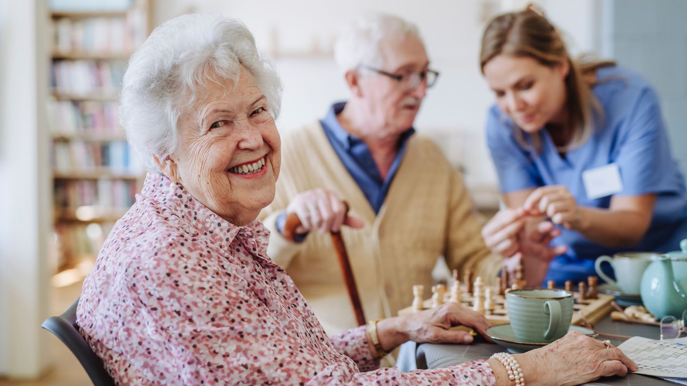 Uniting home care worker providing social support to seniors at home