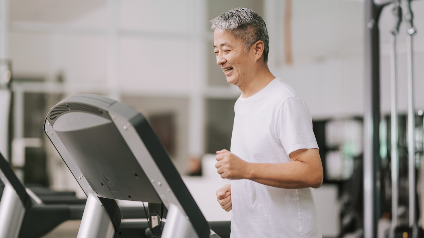 Man on a treadmill Man on a treadmill