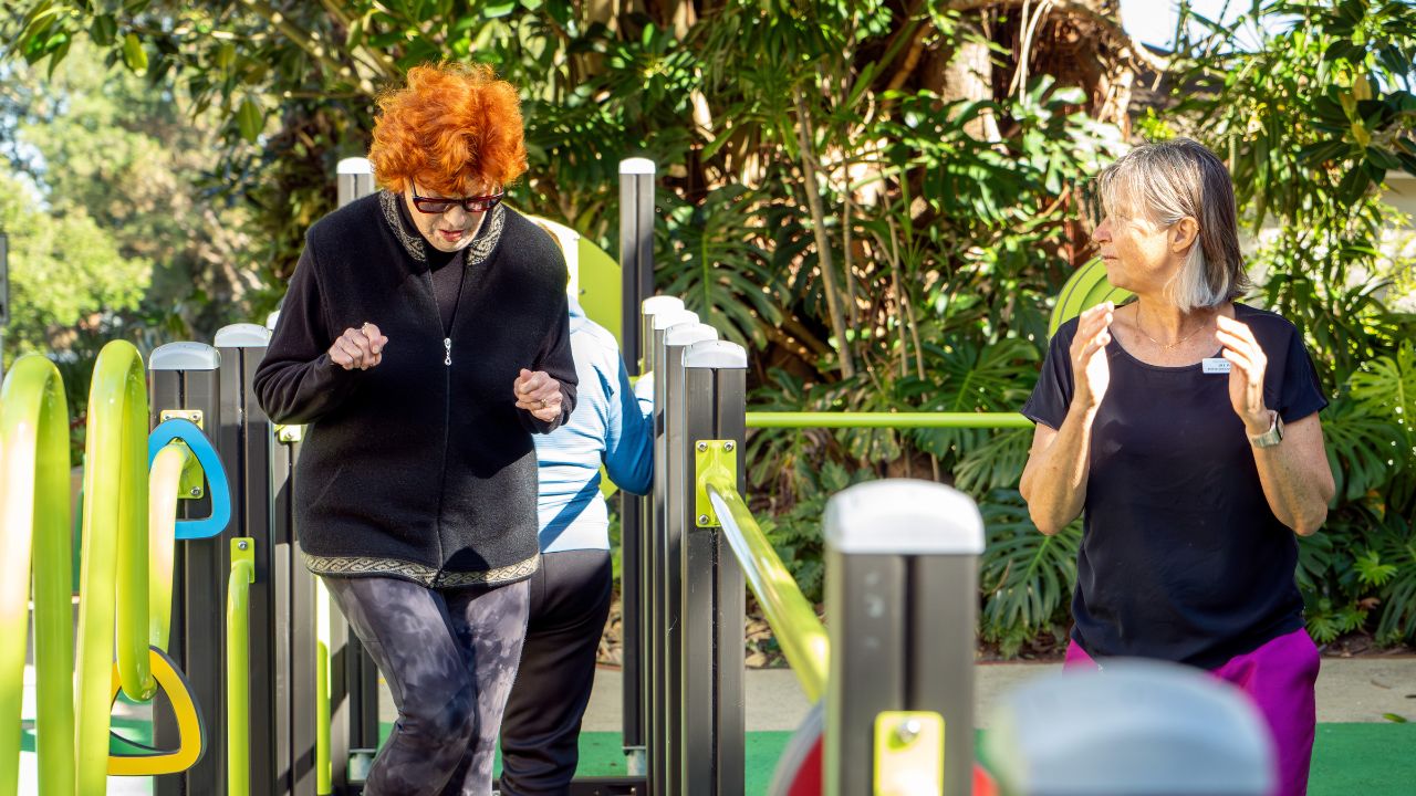 Exercising in the outdoor space