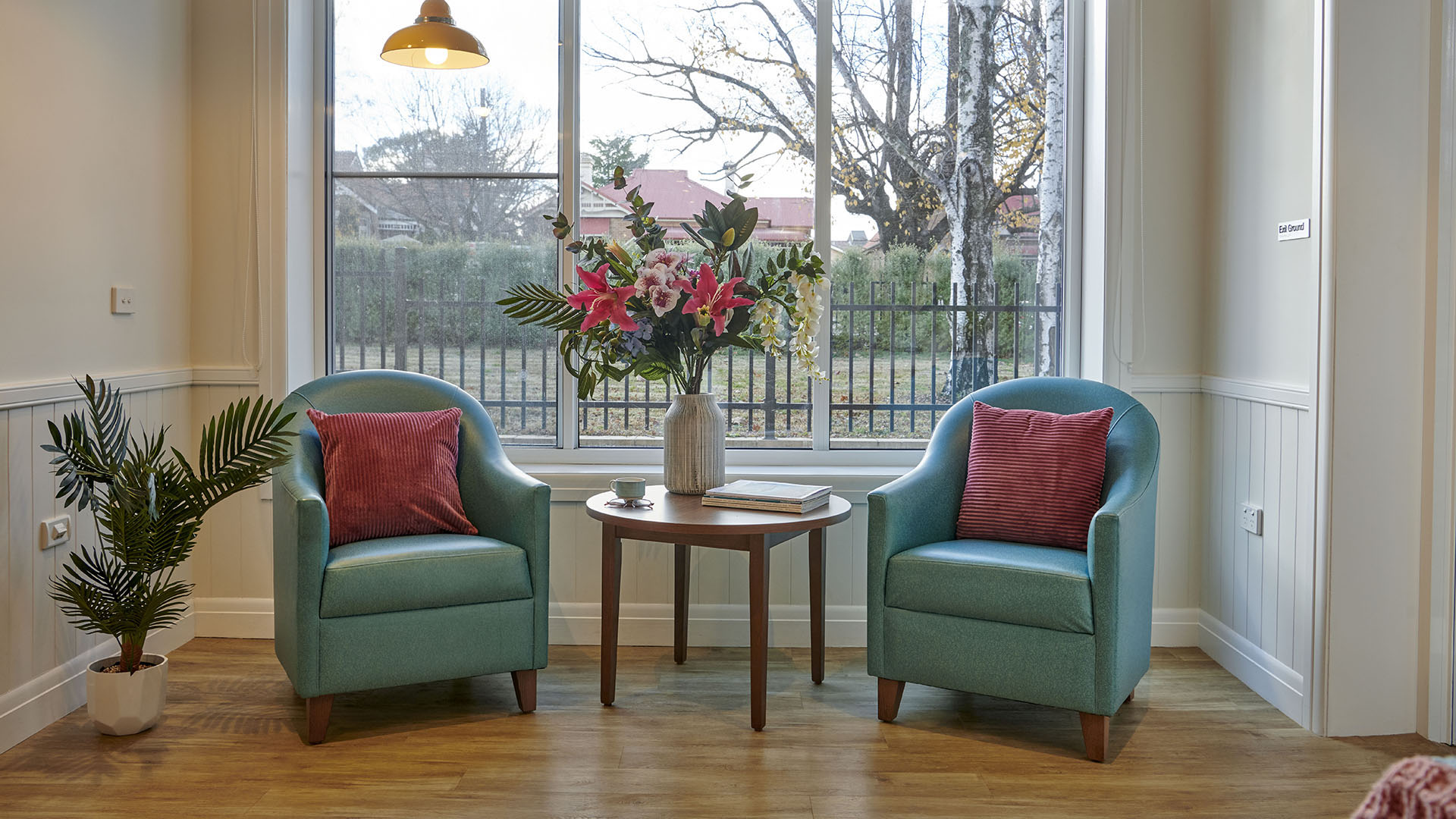 Quiet seating areas