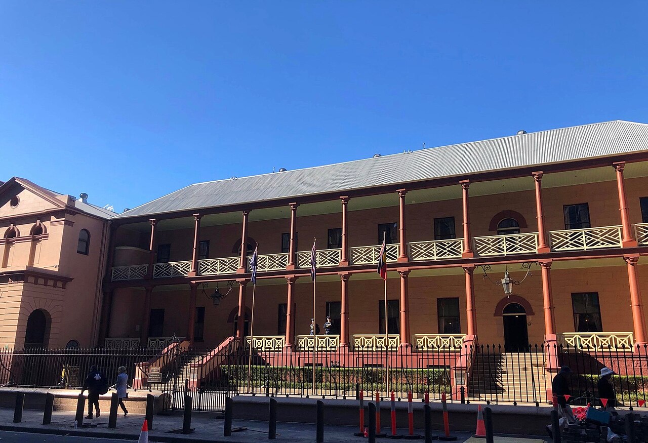 Exterior of NSW Parliament building in Sydney