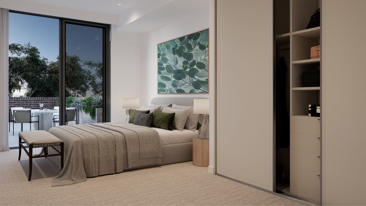 Bedroom with storage