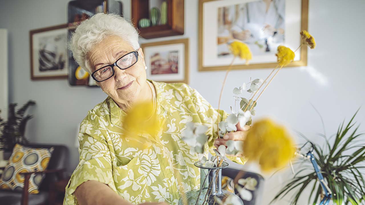 Senior woman at home